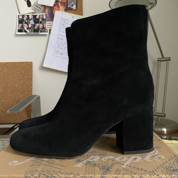 Free People Cecile Ankle Black Suede Boot - Picture 4 of 6